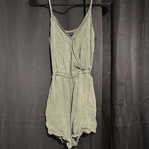 Green Sleeveless Romper